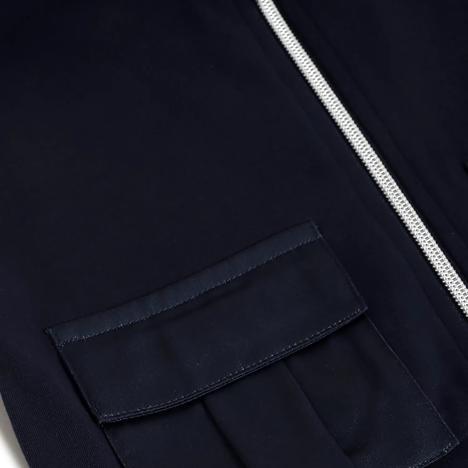 Girls Dark Blue Self Design Jacket