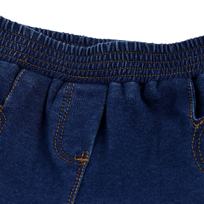Girls Dark Blue Solid Joggers
