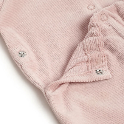 Girls Embroidered Nappy Opening Babysuit