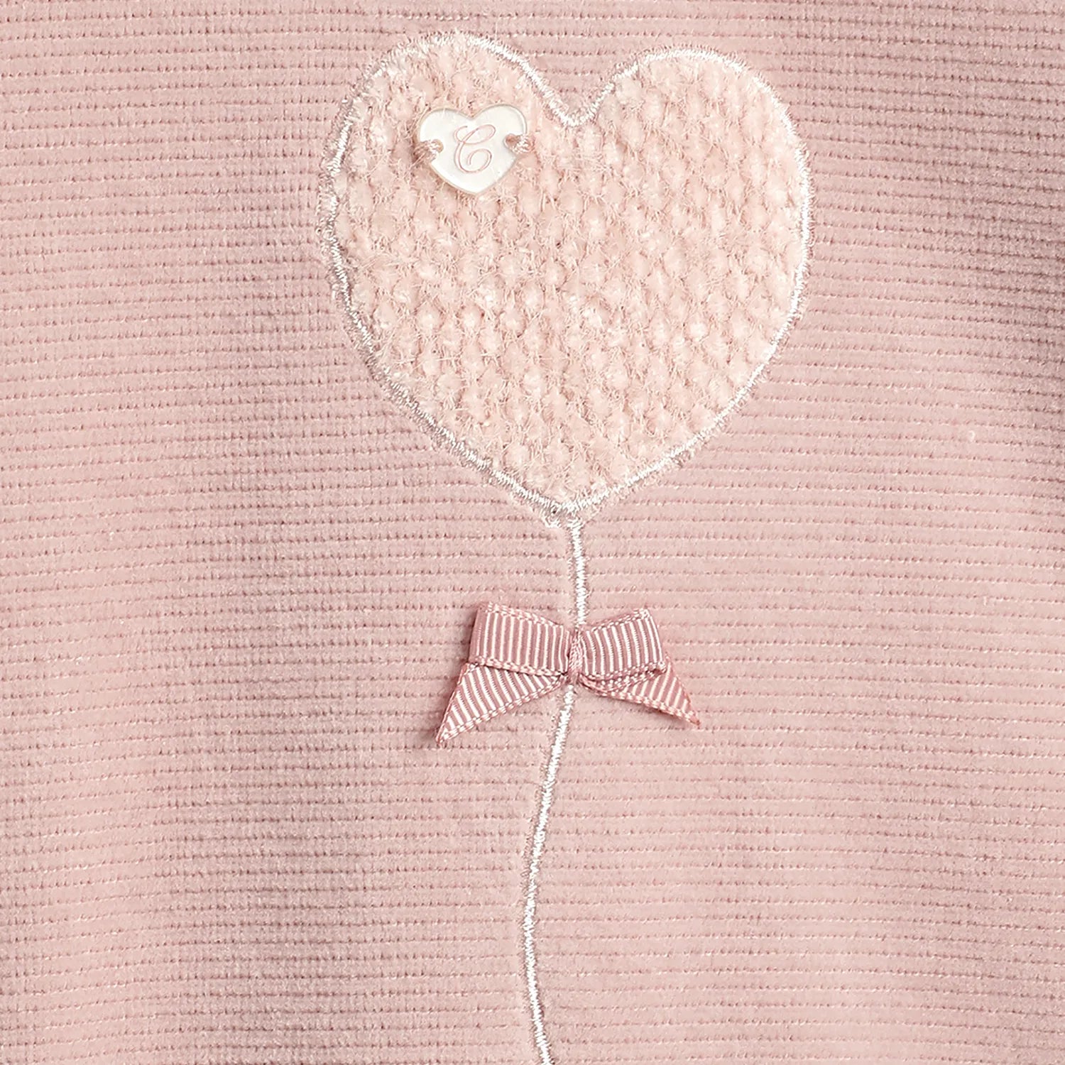 Girls Embroidered Nappy Opening Babysuit