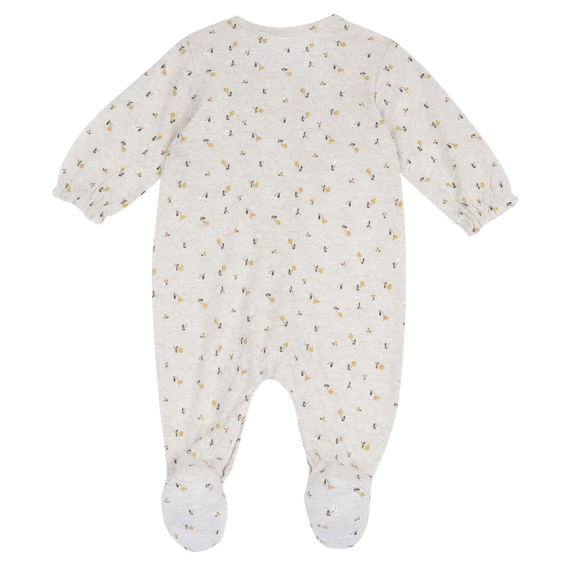 Girls Floral Printed Front Opening Babysuit
