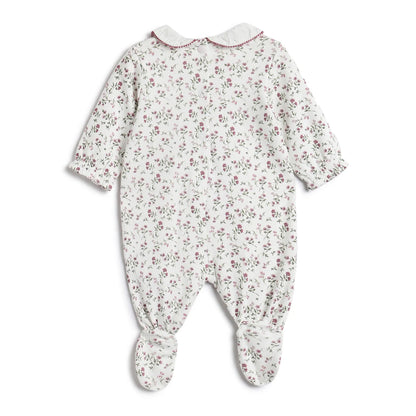 Girls Floral Printed Leg Opening Babysuit
