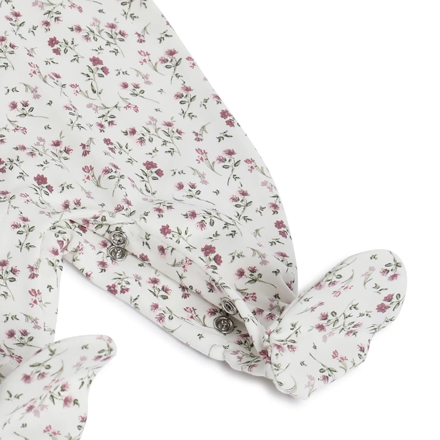 Girls Floral Printed Leg Opening Babysuit