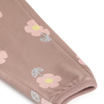 Girls Floral Printed Relaxed Joggers