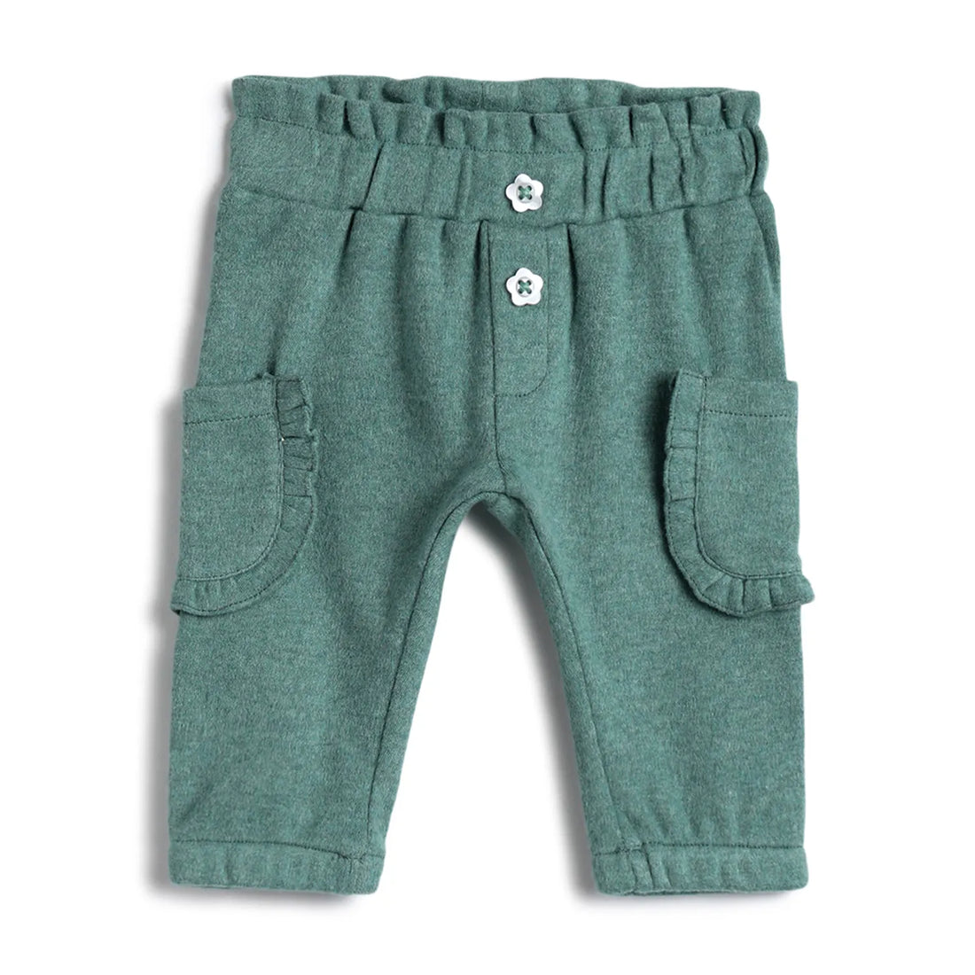 Girls Green Embellished Trousers