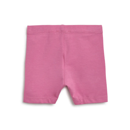 Girls Green Printed Top With Shorts