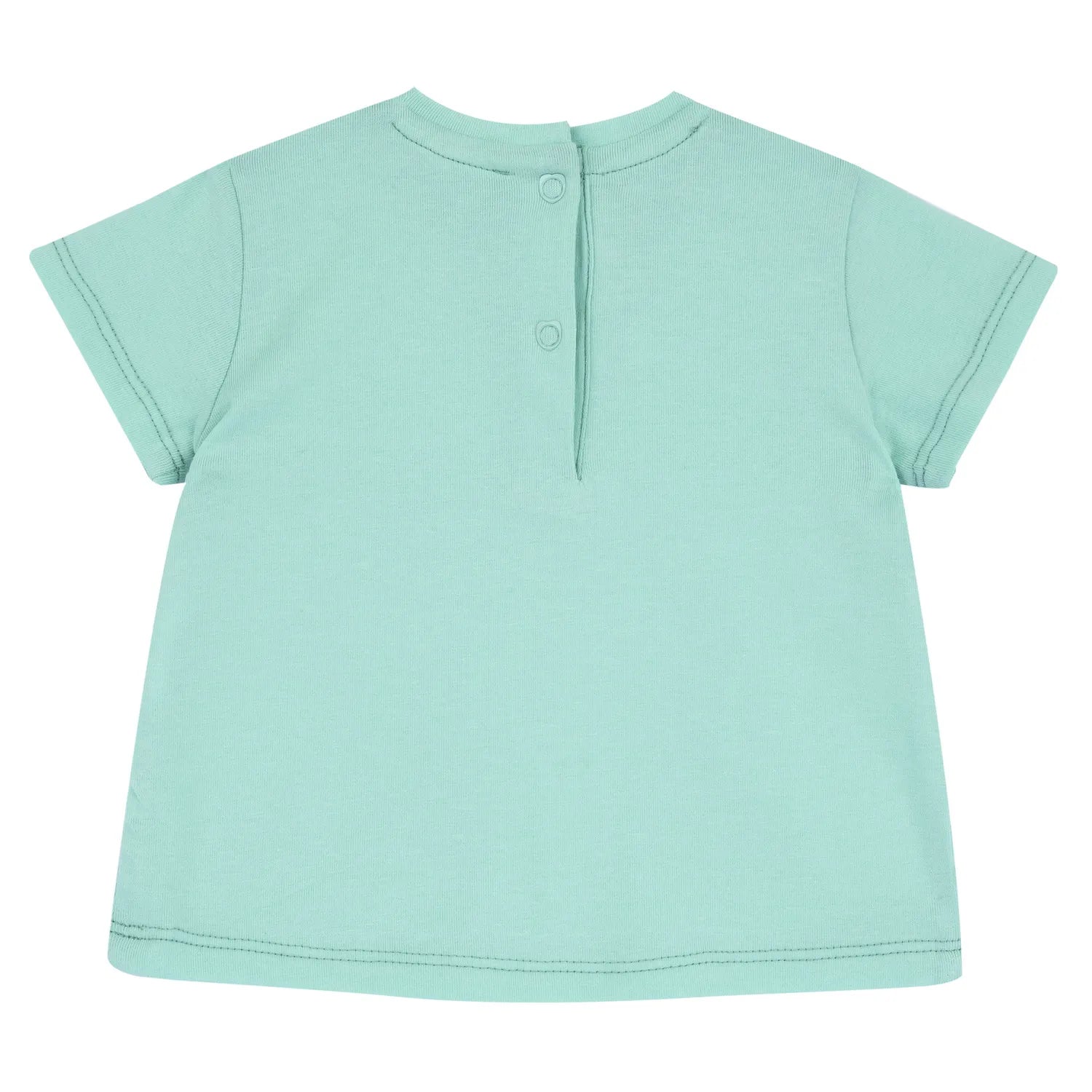 Girls Green Typography Printed T-shirt