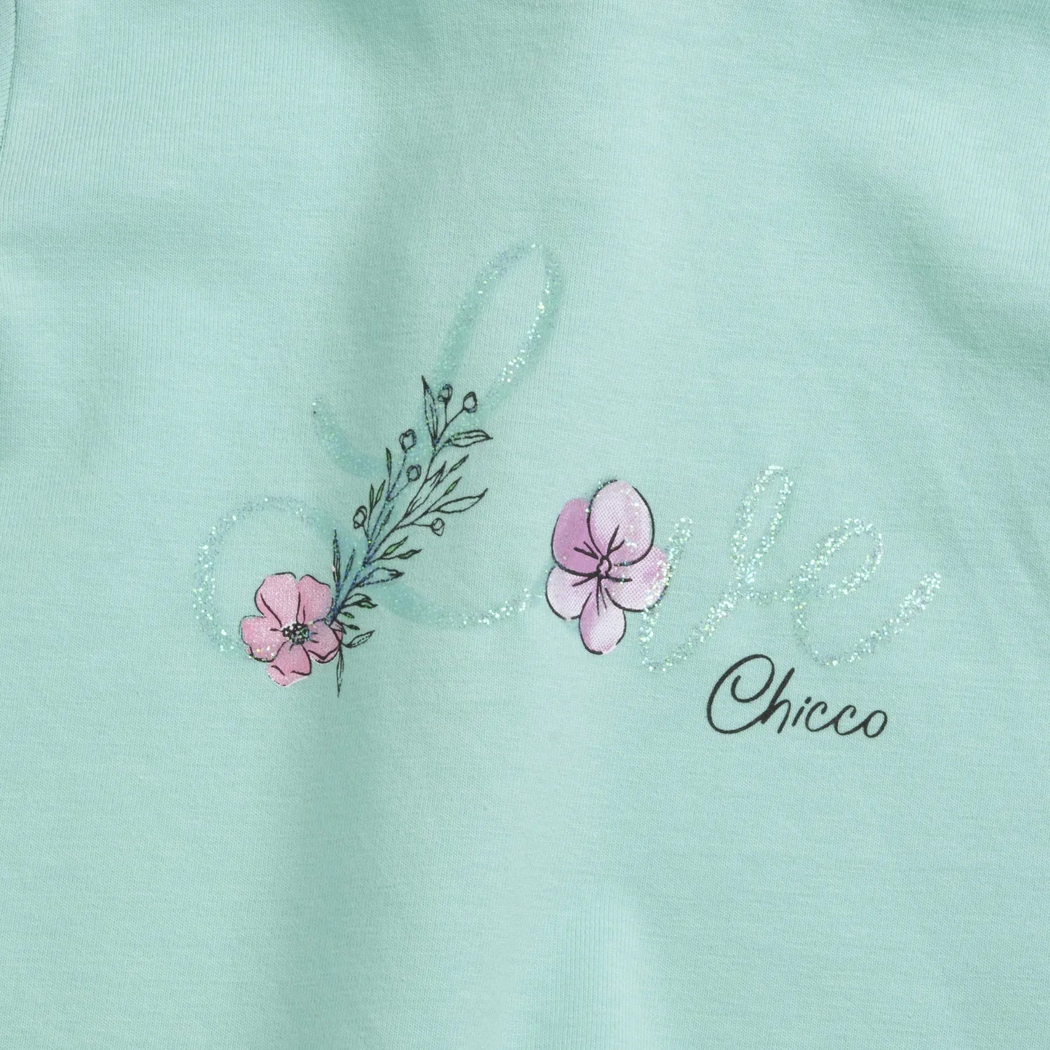 Girls Green Typography Printed T-shirt