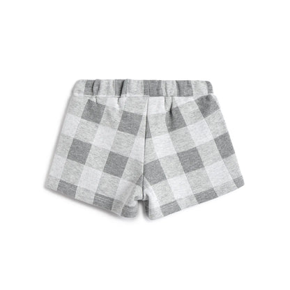 Girls Grey Checked Shorts