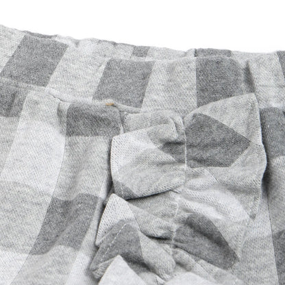 Girls Grey Checked Shorts