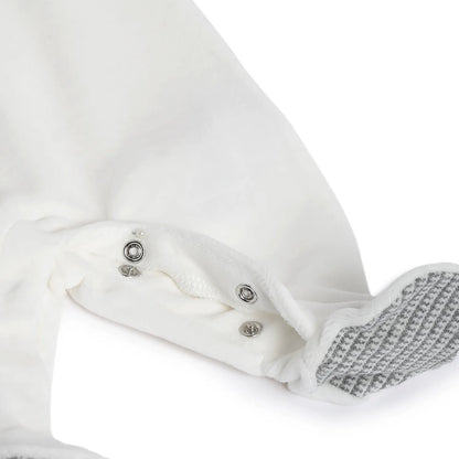 Girls Grey Colourblocked Leg Opening Babysuit