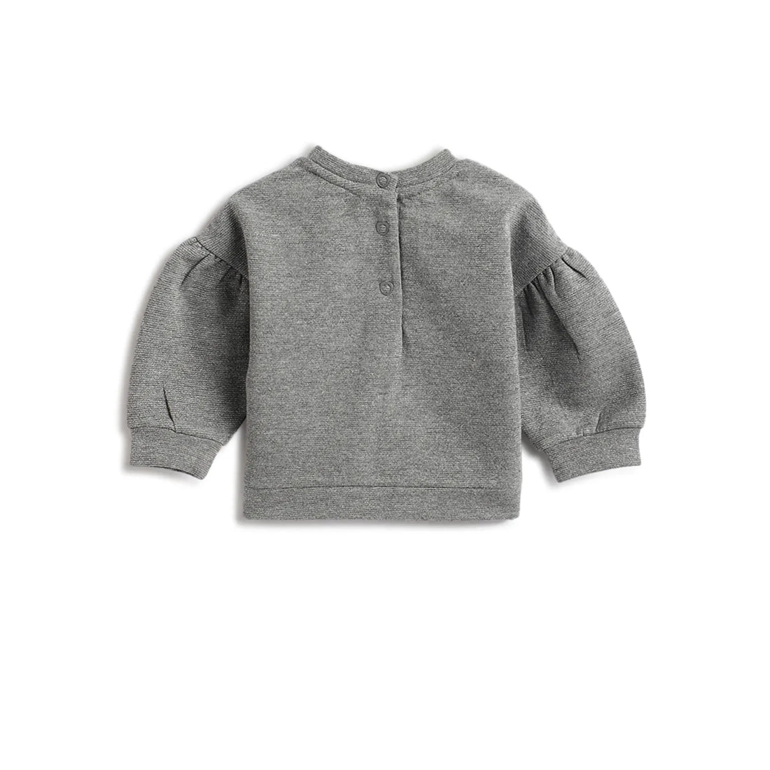 Girls Grey Floral Printed Sweatshirt with Leggings