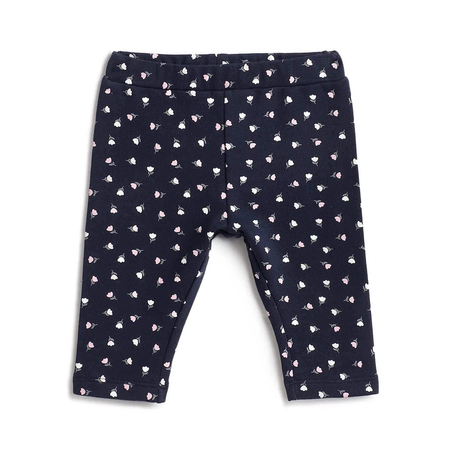 Girls Grey Floral Printed Sweatshirt with Leggings