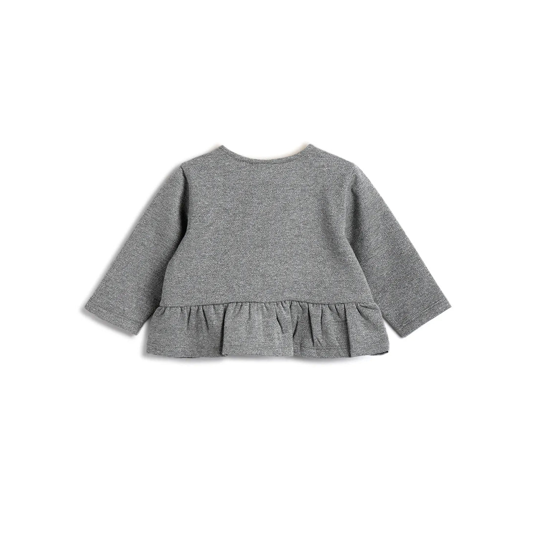 Girls Grey Printed Cardigan