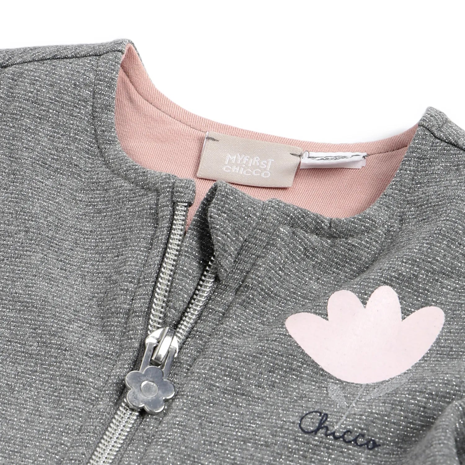 Girls Grey Printed Cardigan