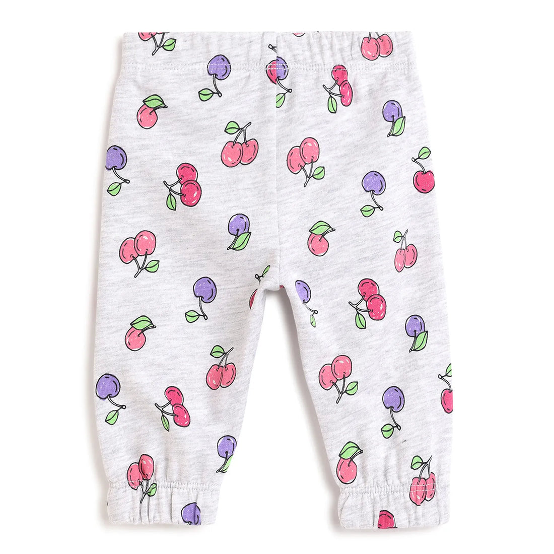 Girls Grey Printed Joggers