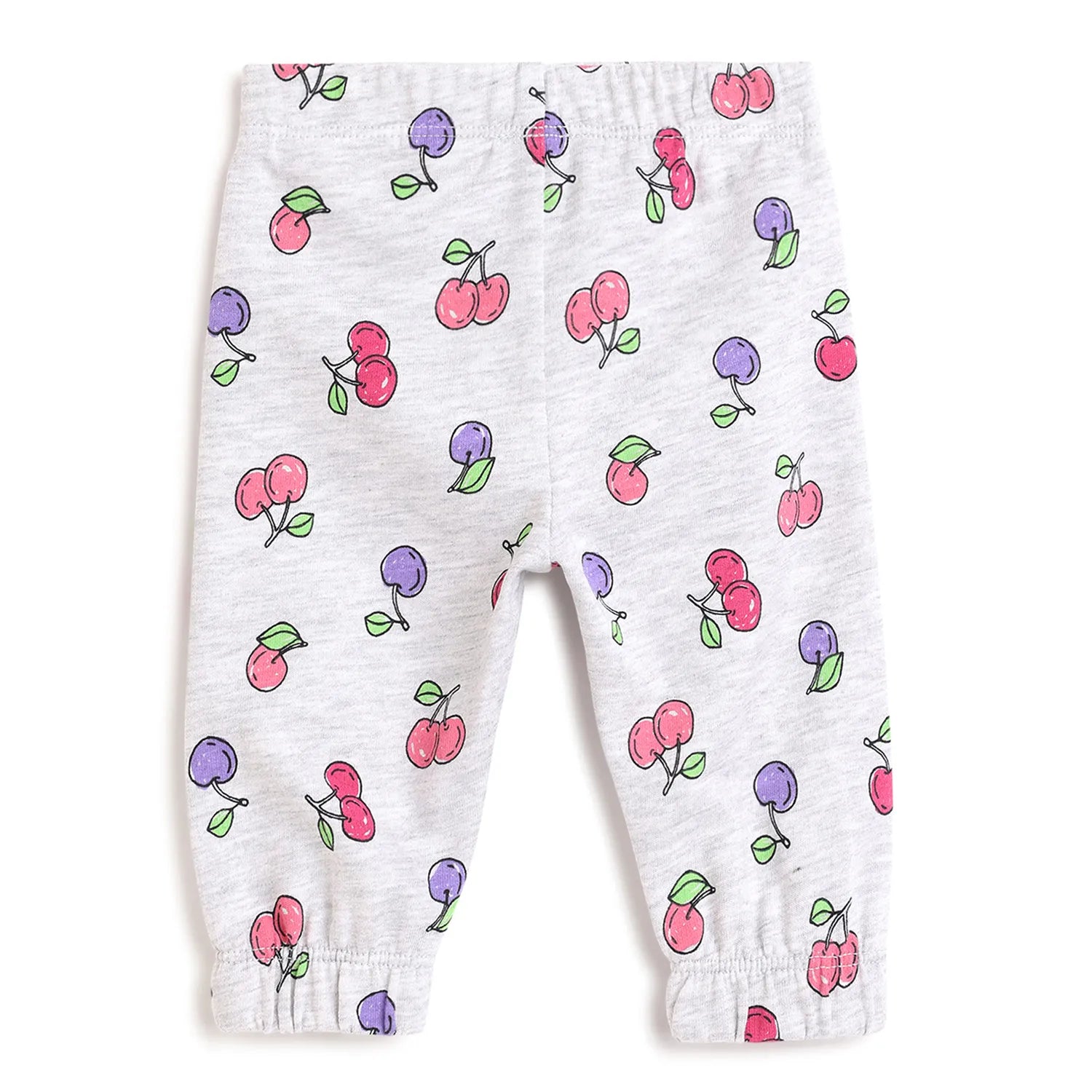 Girls Grey Printed Joggers