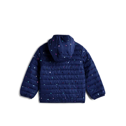 Girls Hooded Solid Padded Jacket