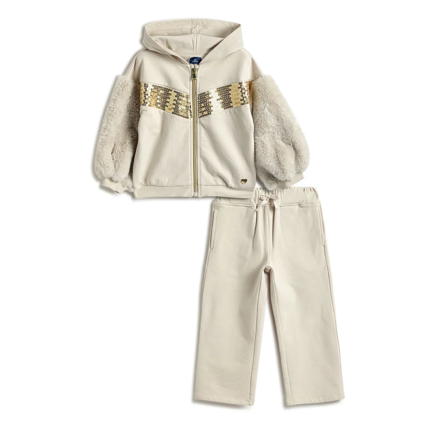 Girls Hooded Sweatshirt With Trousers