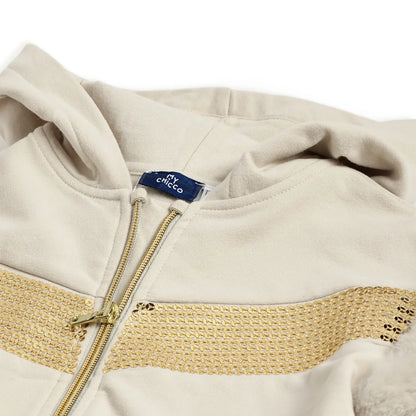 Girls Hooded Sweatshirt With Trousers