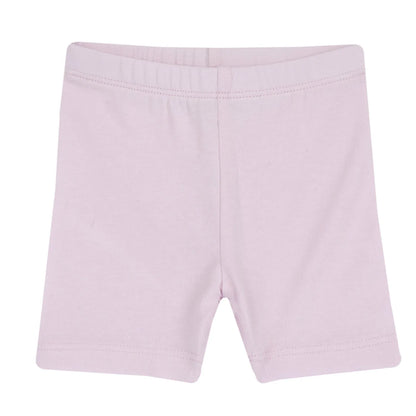Girls Light Lilac Floral Printed T-Shirt with Shorts