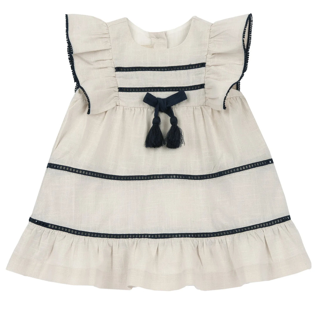 Girls Light Natural Embellished Dress