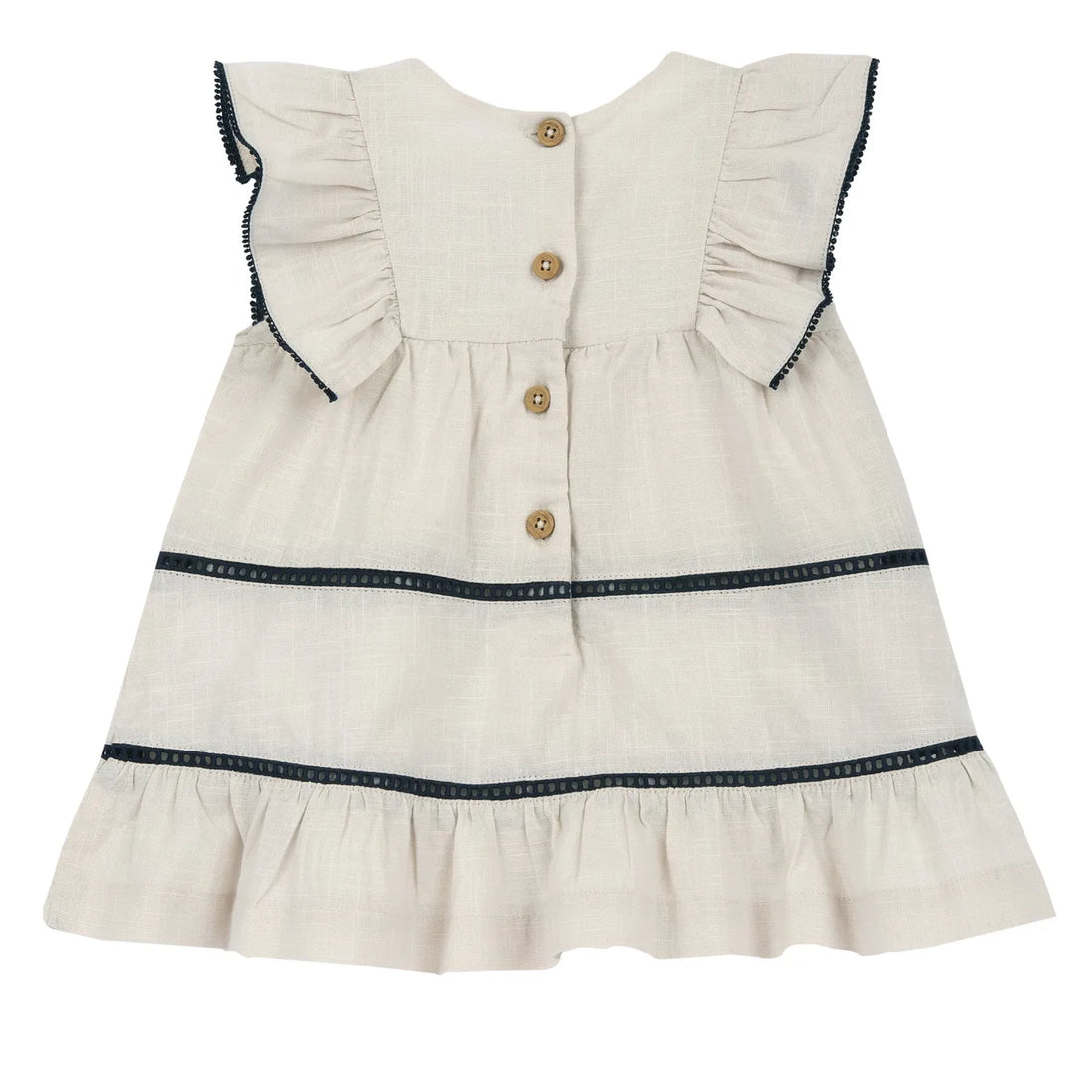Girls Light Natural Embellished Dress