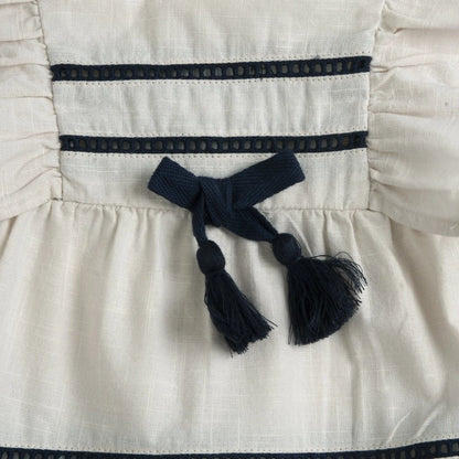 Girls Light Natural Embellished Dress