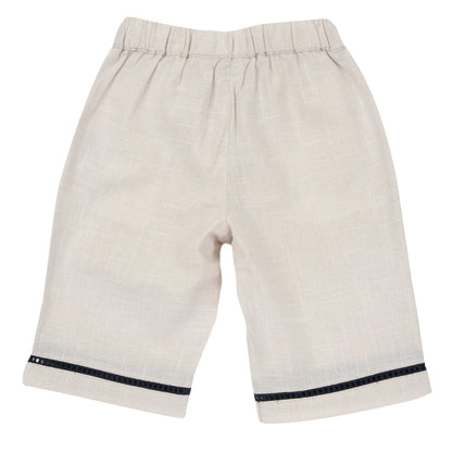 Girls Light Natural Self Design Trouser