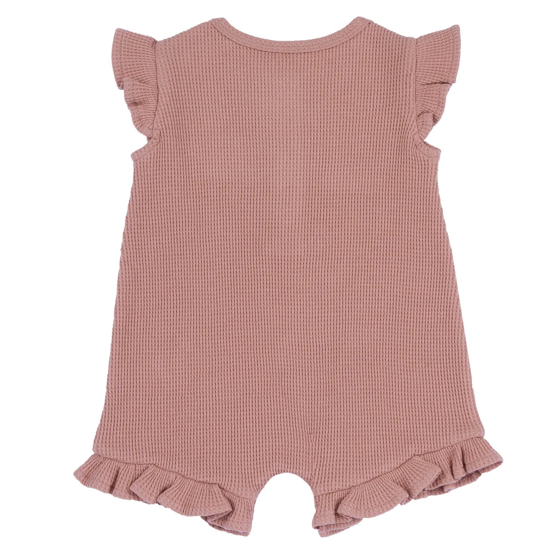 Girls Light Orange Embellished Romper