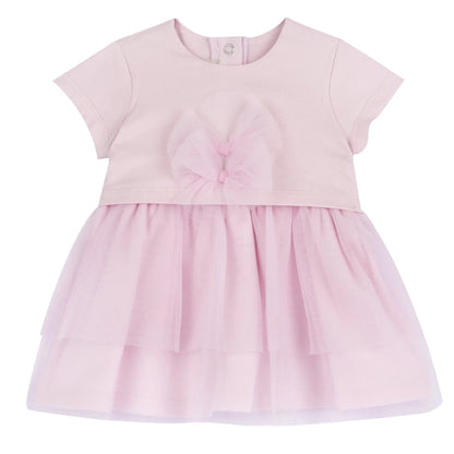 Girls Light Pink Embellished Dress
