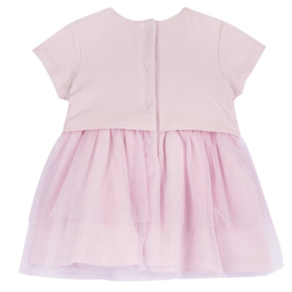 Girls Light Pink Embellished Dress
