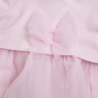 Girls Light Pink Embellished Dress