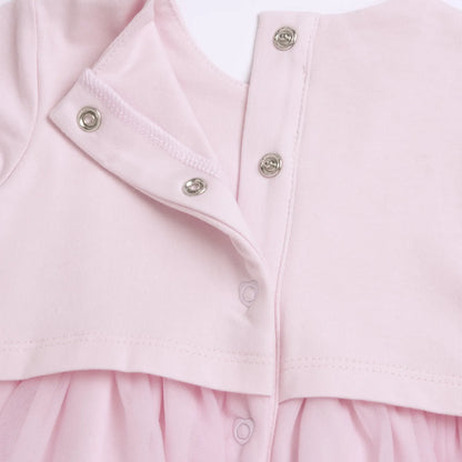 Girls Light Pink Embellished Dress