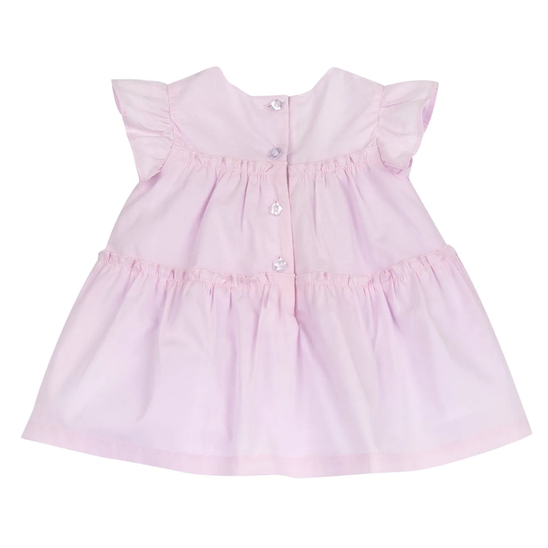 Girls Light Pink Embellished Self Design Dress