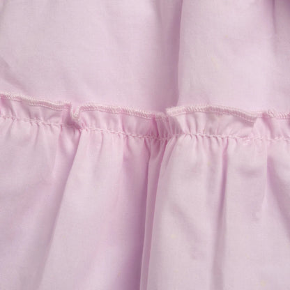 Girls Light Pink Embellished Self Design Dress