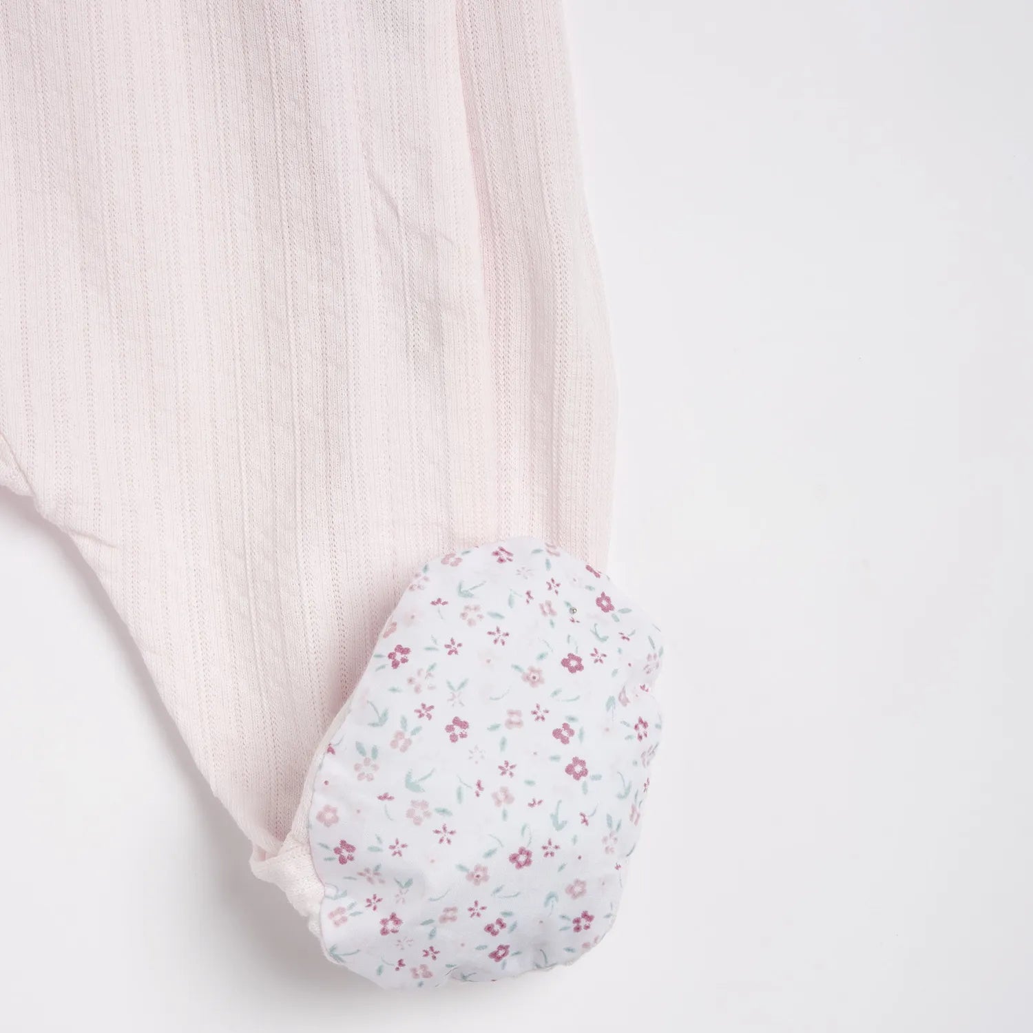 Girls Light Pink Embroidered Front Opening Babysuit