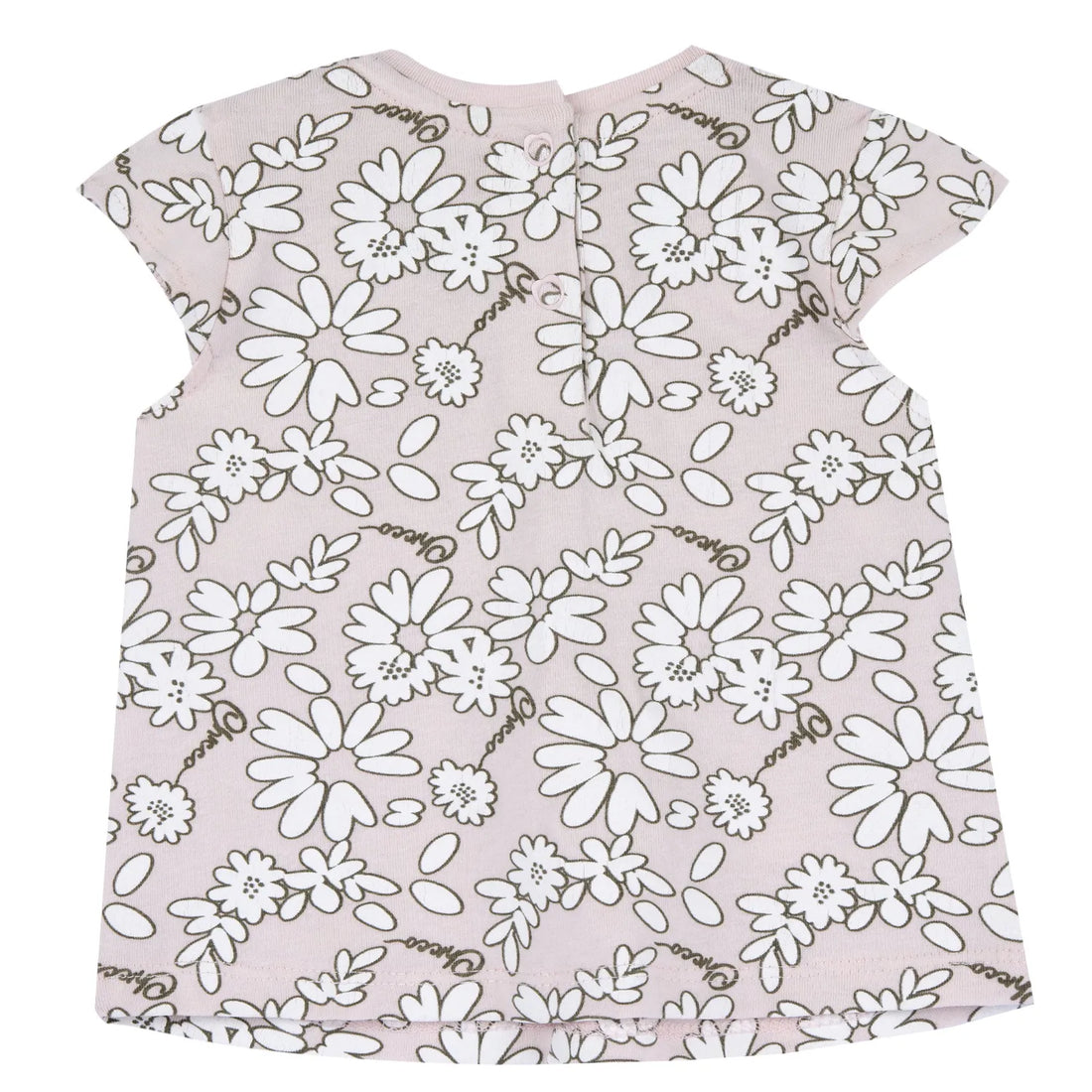 Girls Light Pink Floral Printed Top
