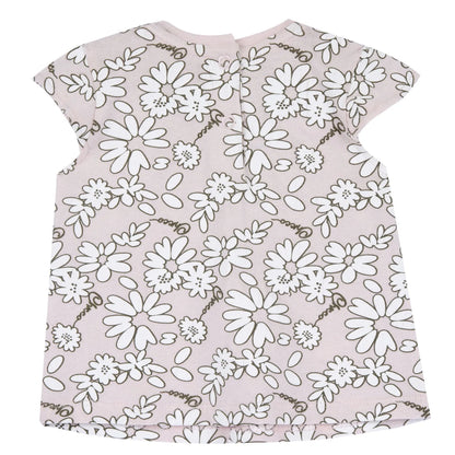 Girls Light Pink Floral Printed Top