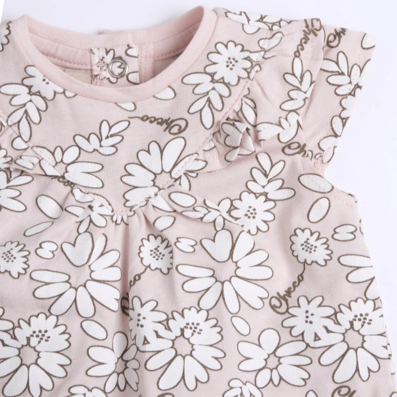 Girls Light Pink Floral Printed Top