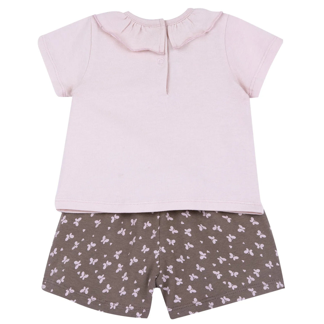 Girls Light Pink Graphic Printed T-Shirt with Shorts