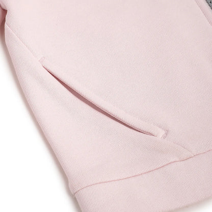 Girls Light Pink Printed Cardigan