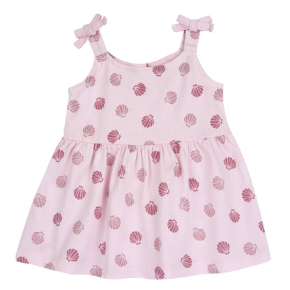Girls Light Pink Printed Dress