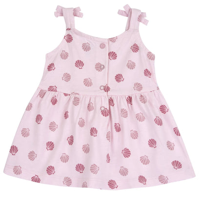 Girls Light Pink Printed Dress