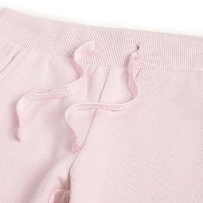 Girls Light Pink Printed Joggers
