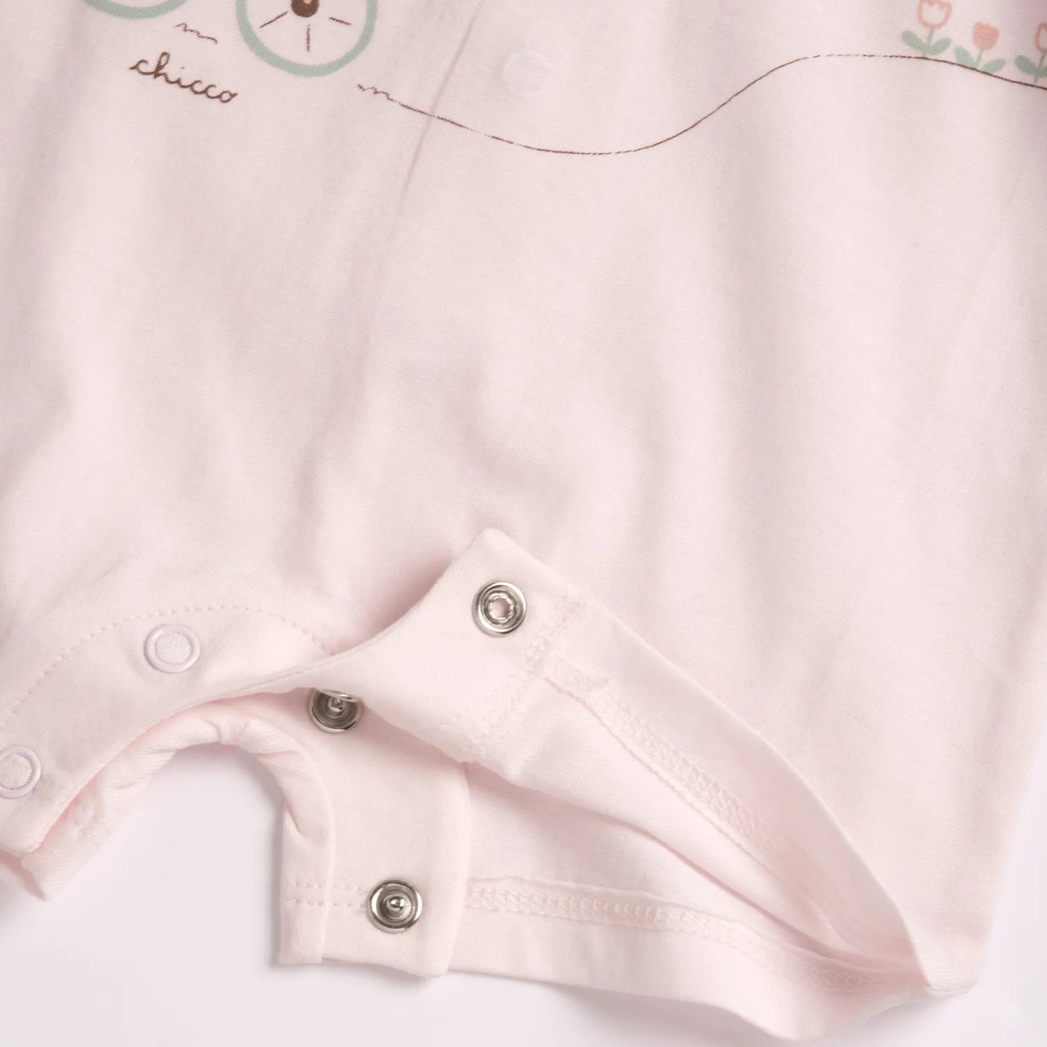 Girls Light Pink Printed Romper