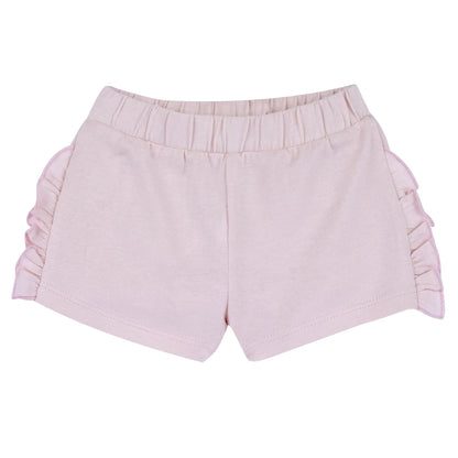 Girls Pink Self Design Shorts
