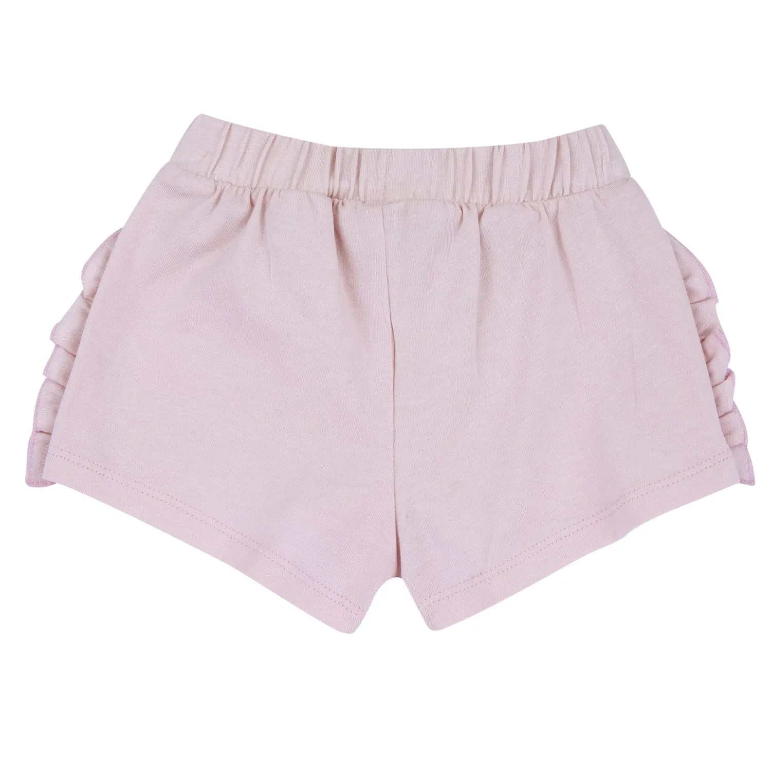 Girls Pink Self Design Shorts