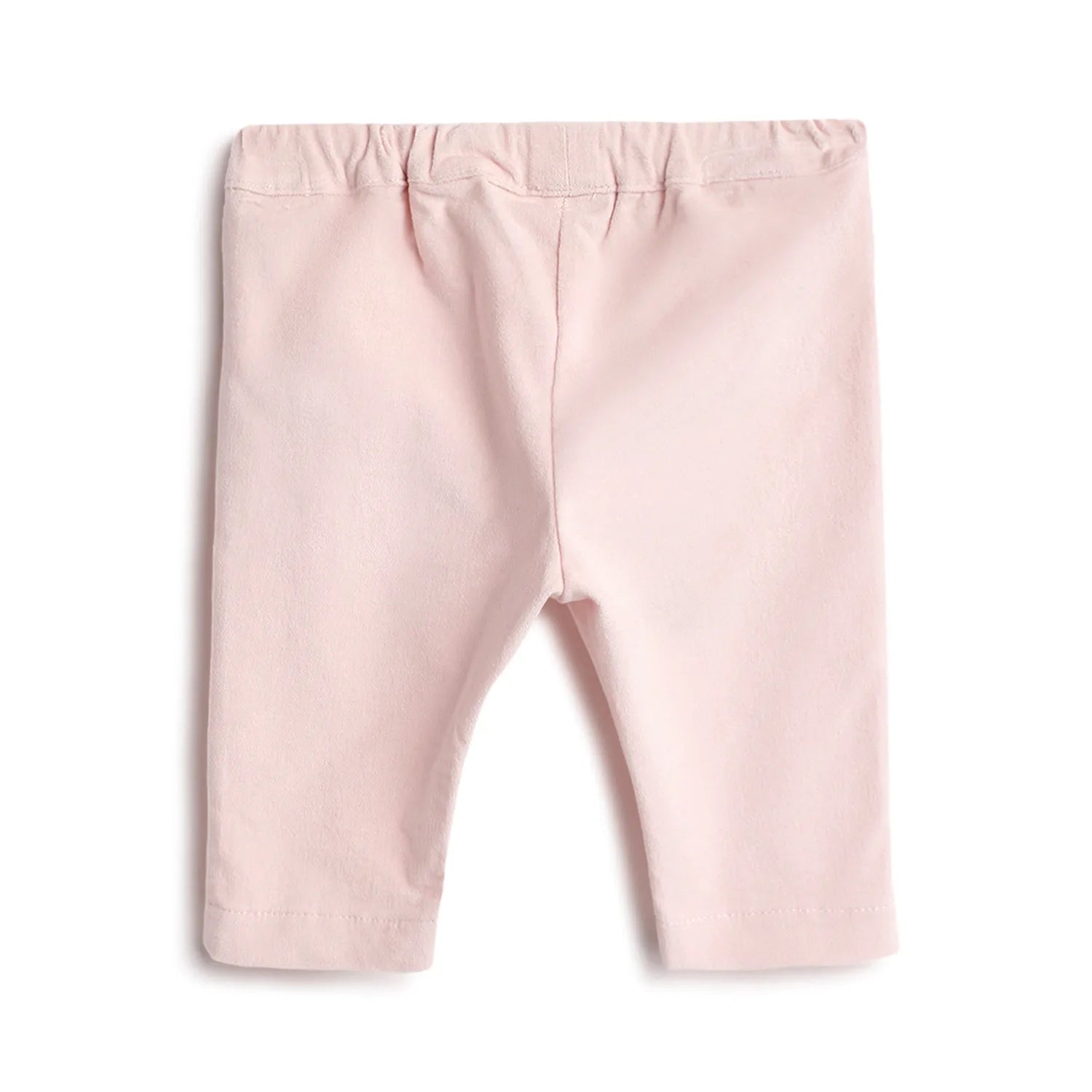 Girls Light Pink Self Design Trousers