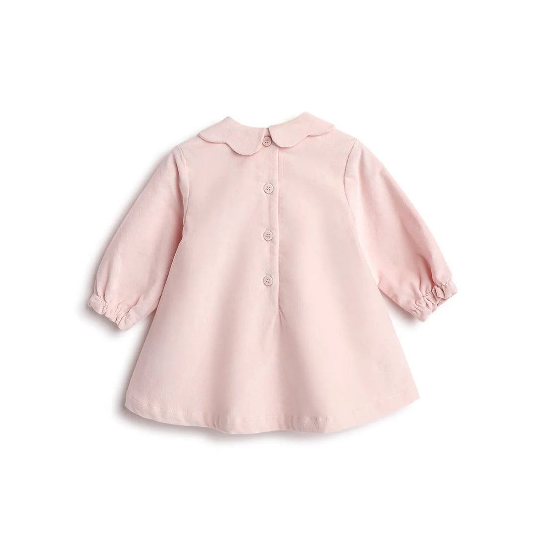 Girls Light Pink Solid Dress